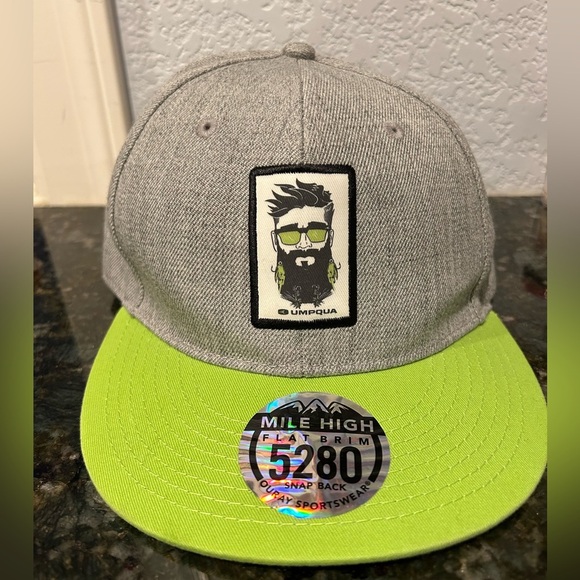 NWT Ouray Sportswear wool blend baseball cap. Adjustable. Umpqua. Grey & green - Picture 1 of 7